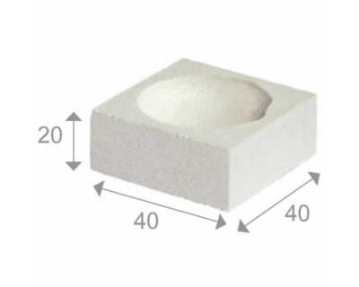 QT40 - Square ceramic crucibles - 